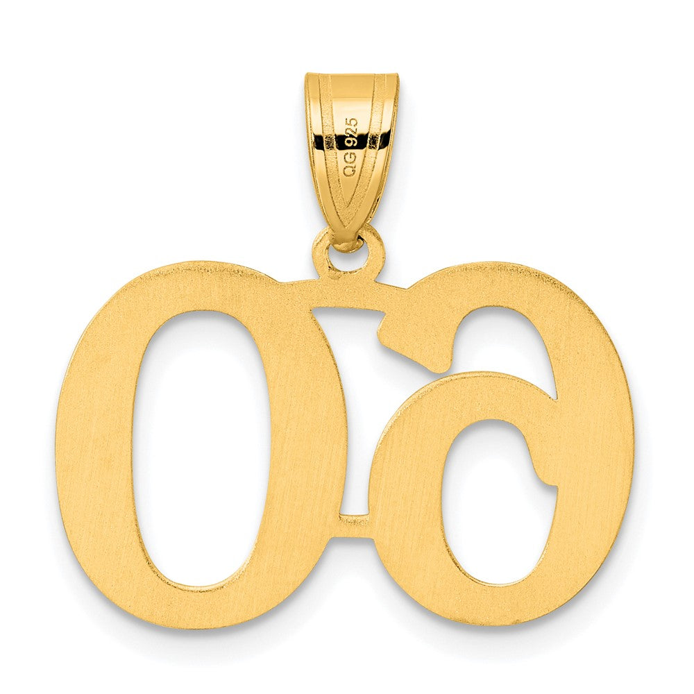 14k Polished Number 60 Pendant