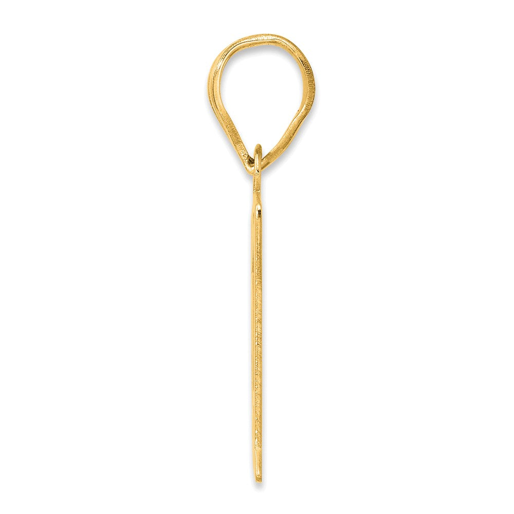 14k Polished Number 61 Pendant