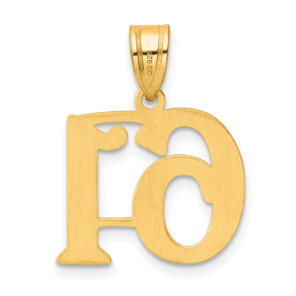 14k Polished Number 61 Pendant
