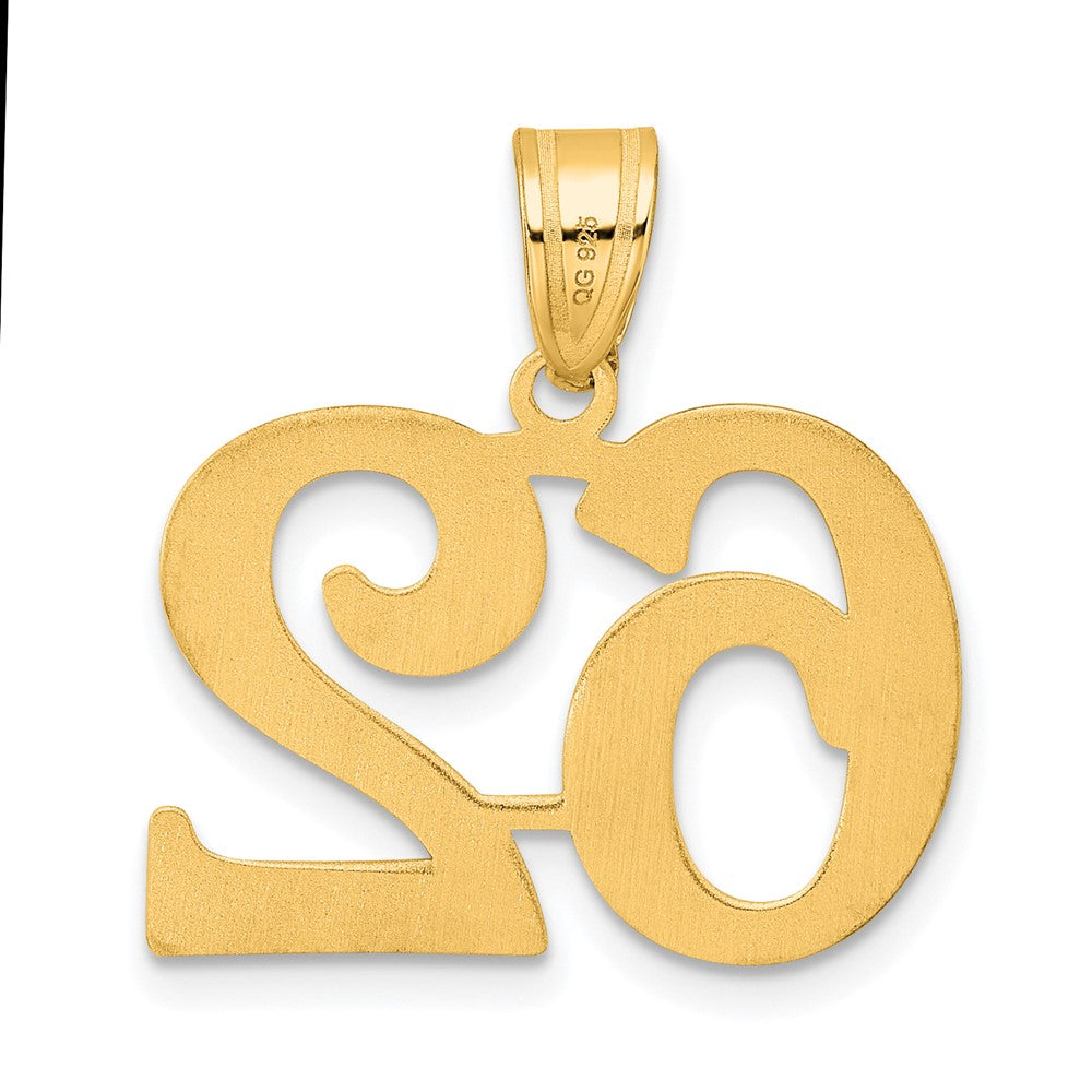 14k Polished Number 62 Pendant