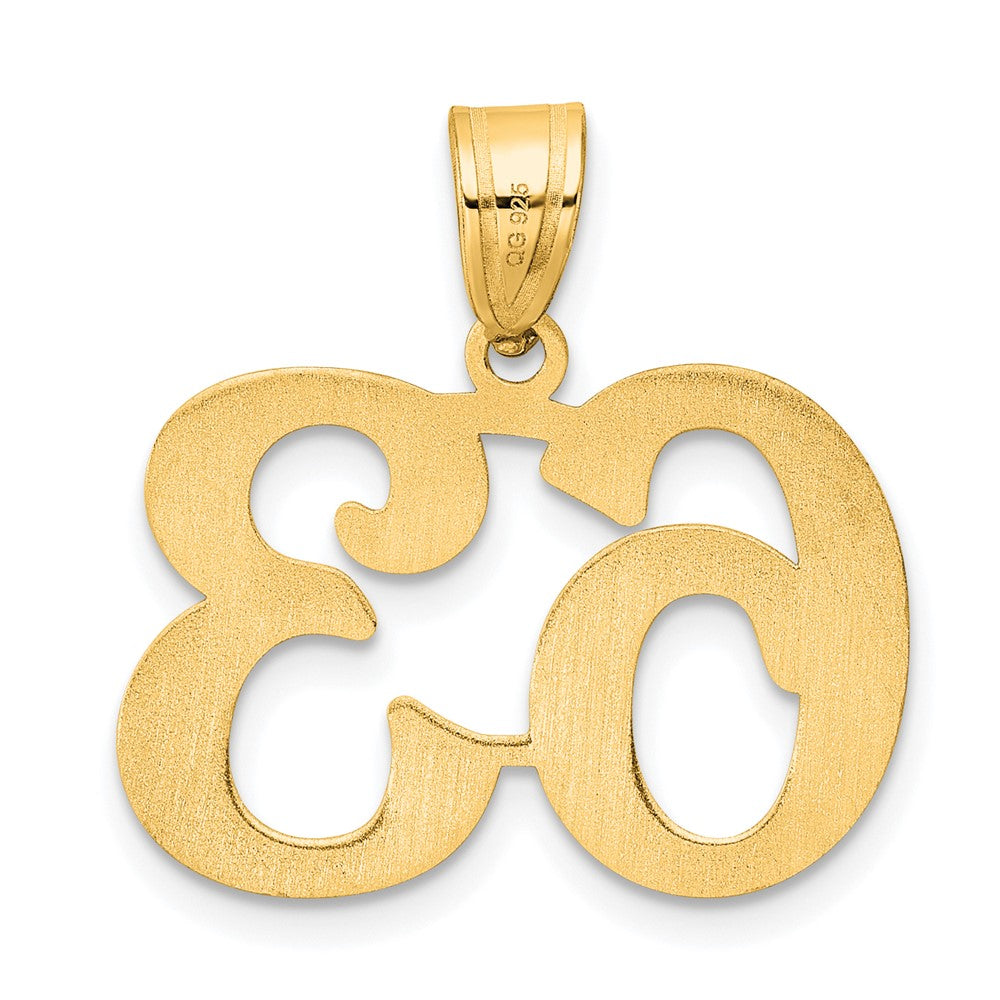 14k Polished Number 63 Pendant