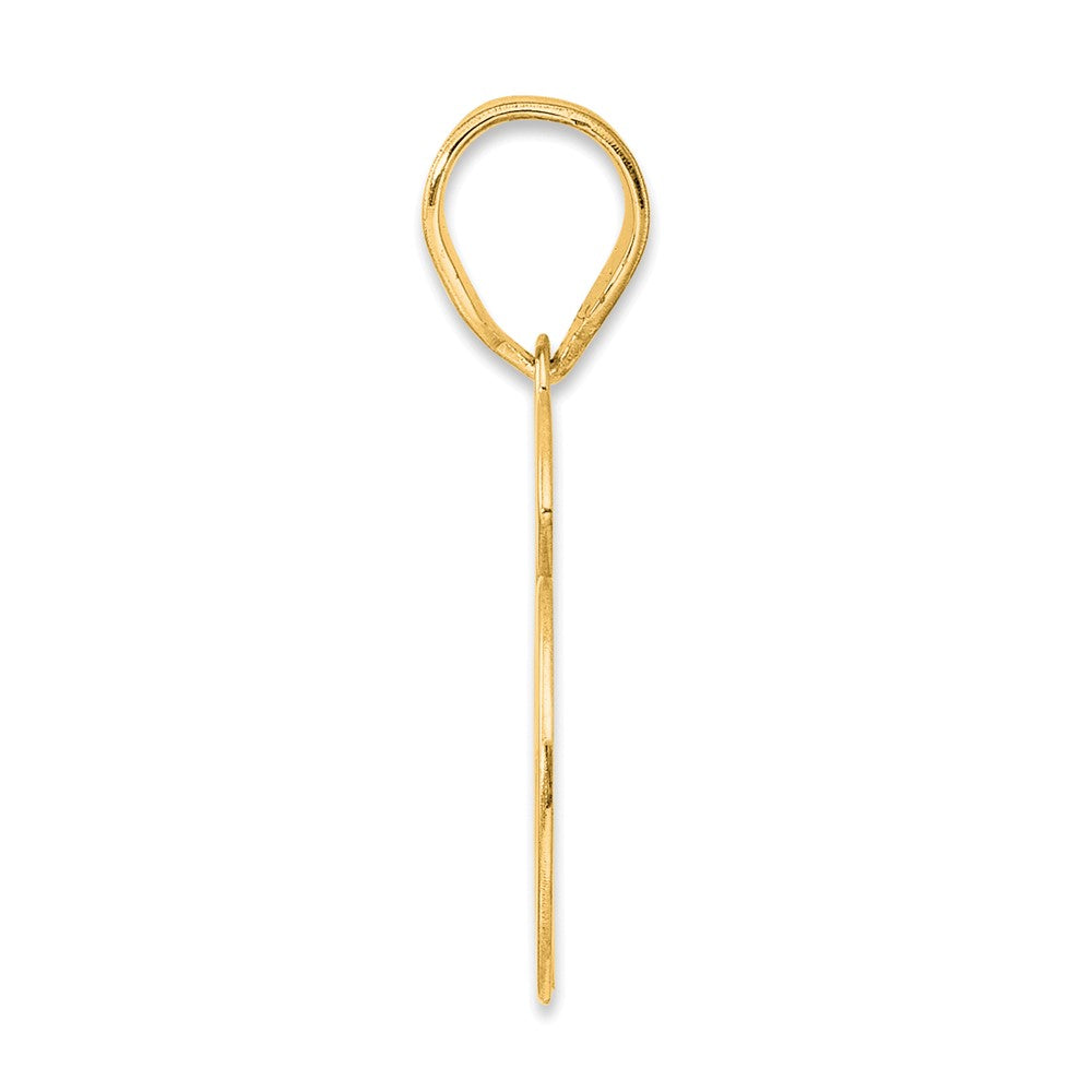 14k Polished Number 66 Pendant