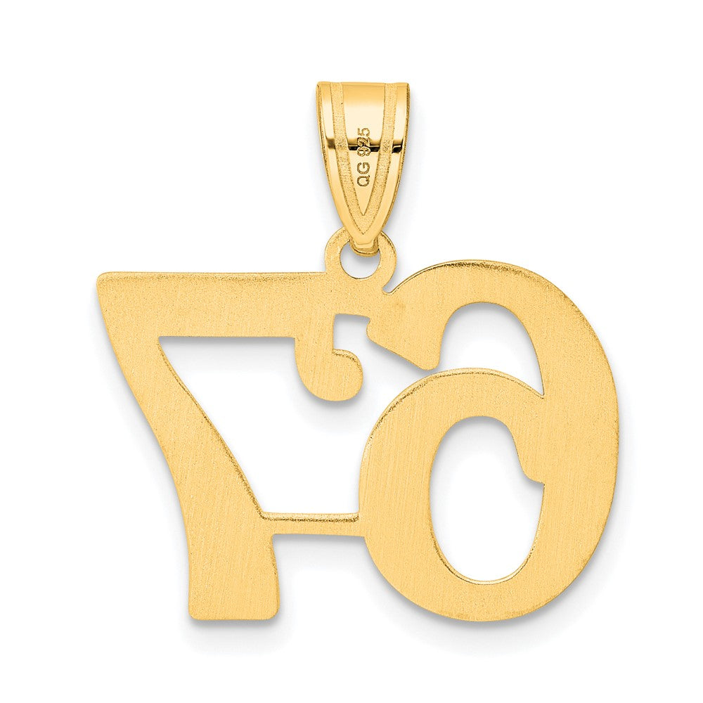14k Polished Number 67 Pendant