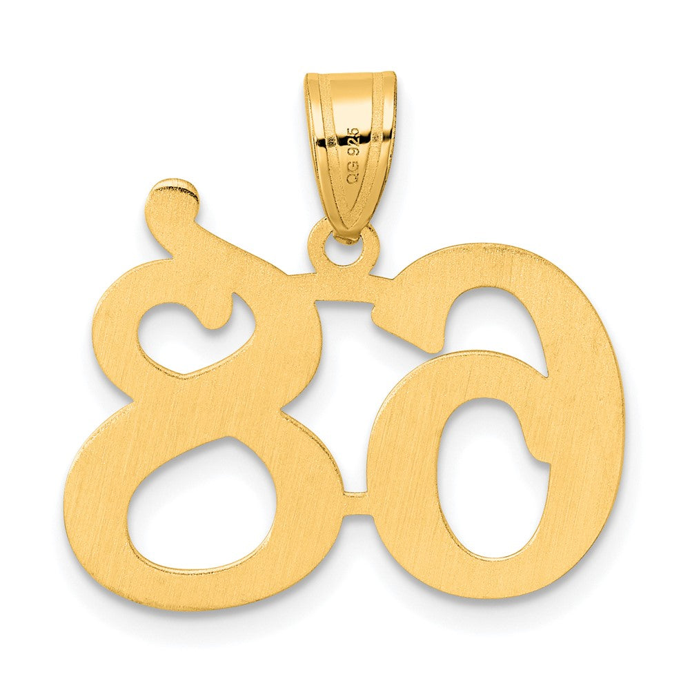 14k Polished Number 68 Pendant