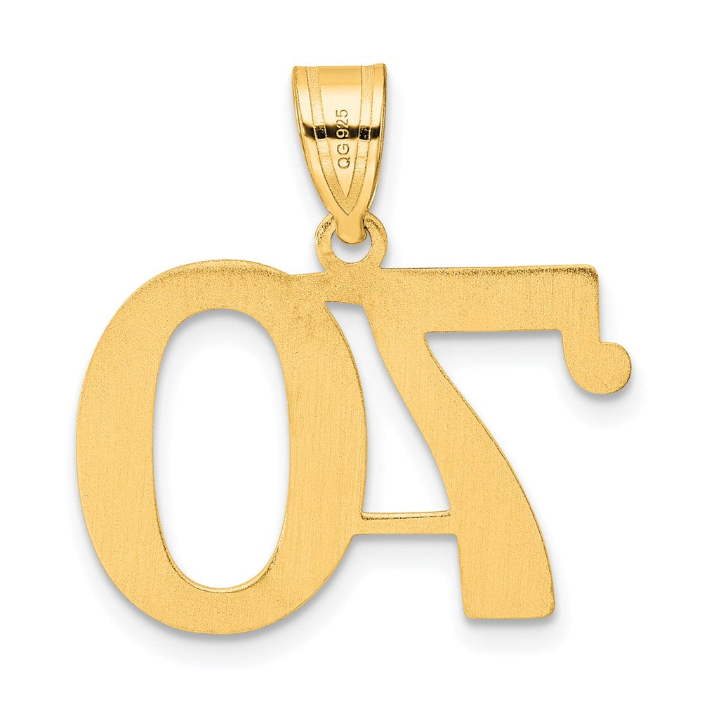 14k Polished Number 70 Pendant