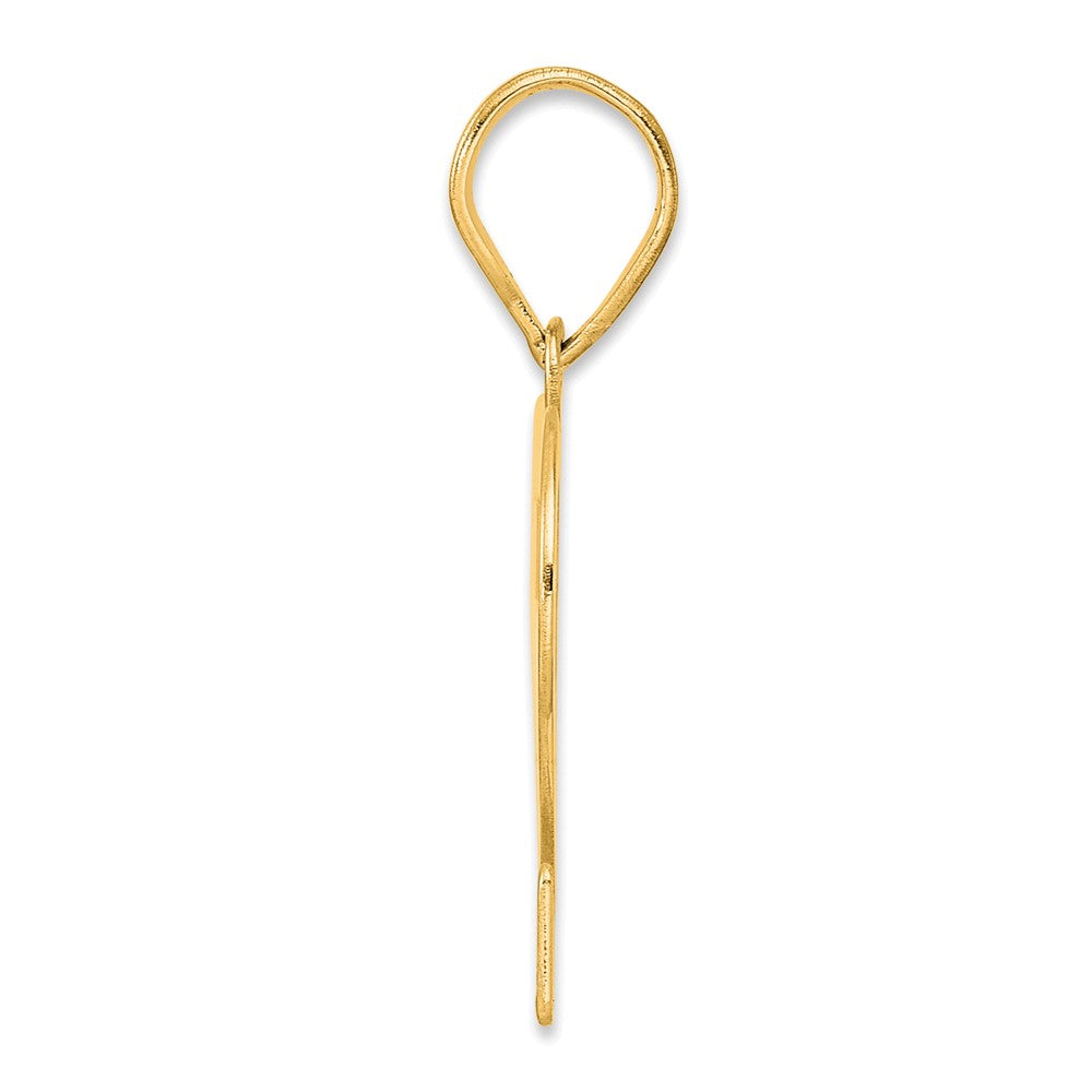 14k Polished Number 72 Pendant