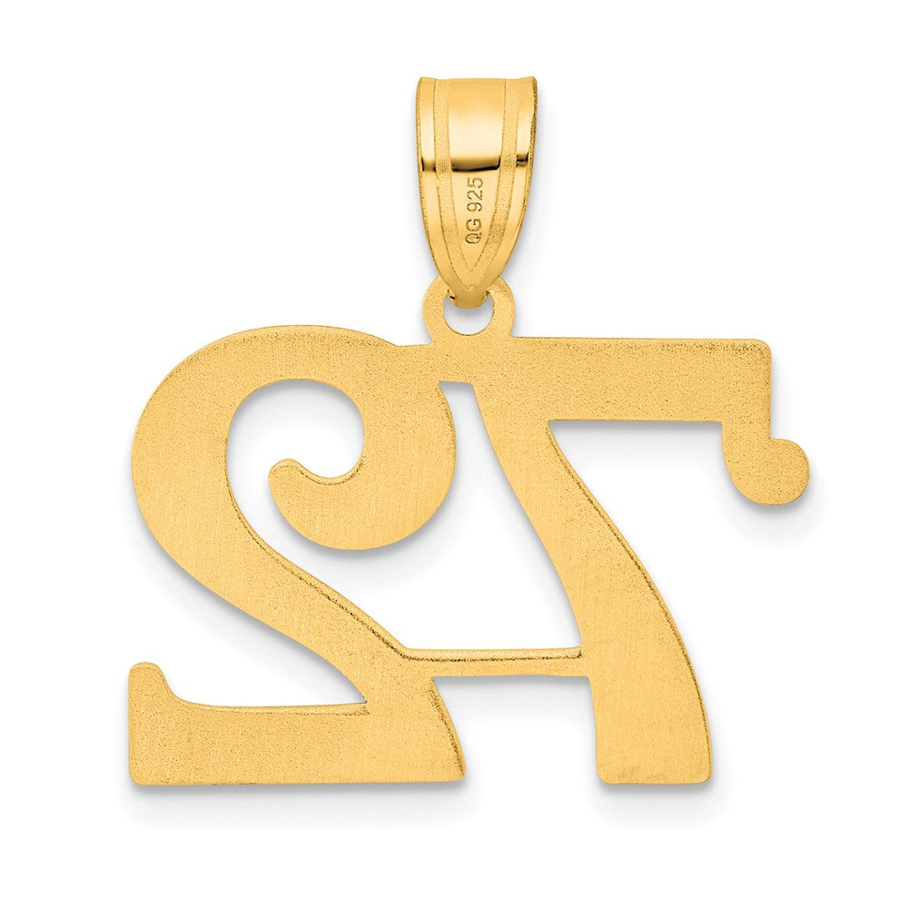 14k Polished Number 72 Pendant