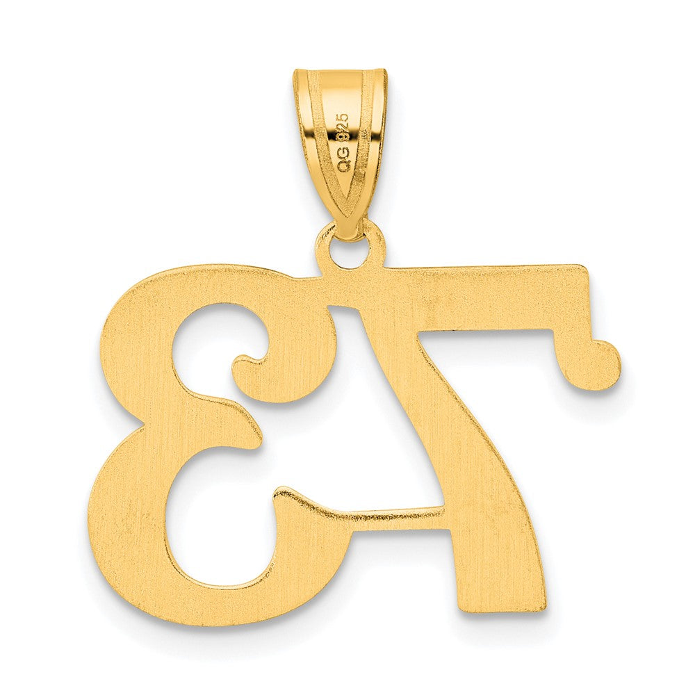 14k Polished Number 73 Pendant