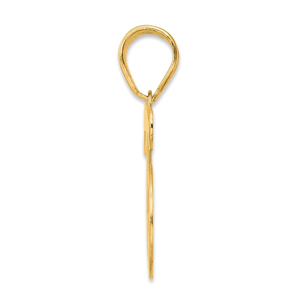 14k Polished Number 75 Pendant