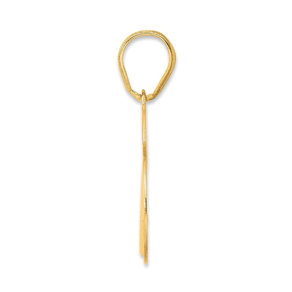 14k Polished Number 76 Pendant