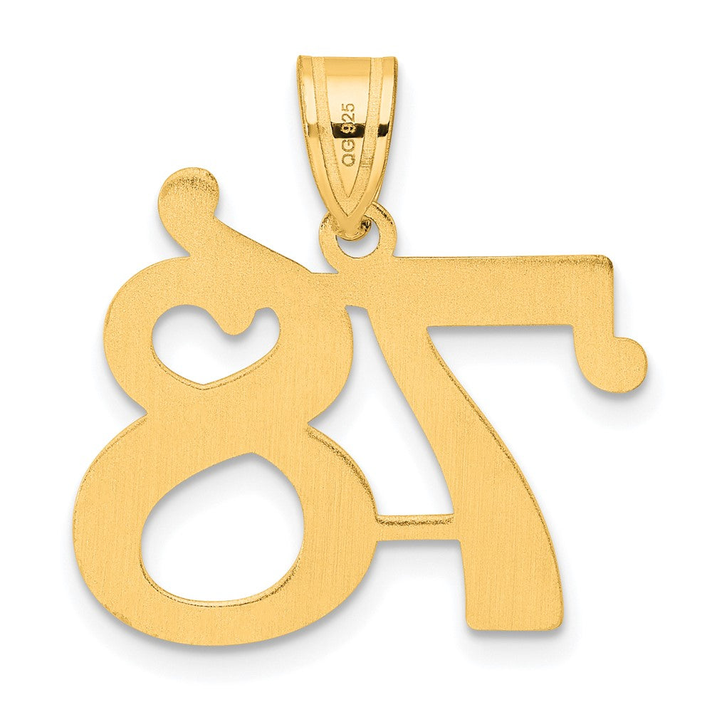 14k Polished Number 78 Pendant