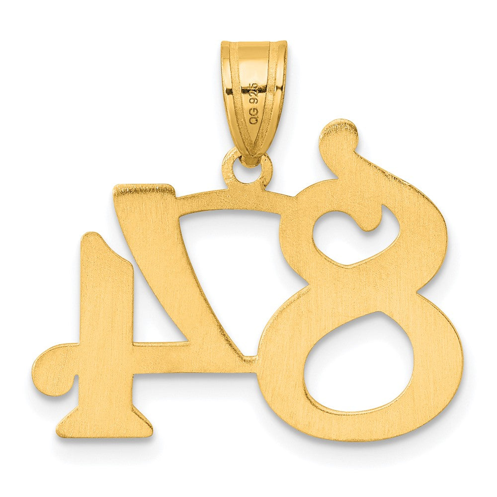 14k Polished Number 84 Pendant
