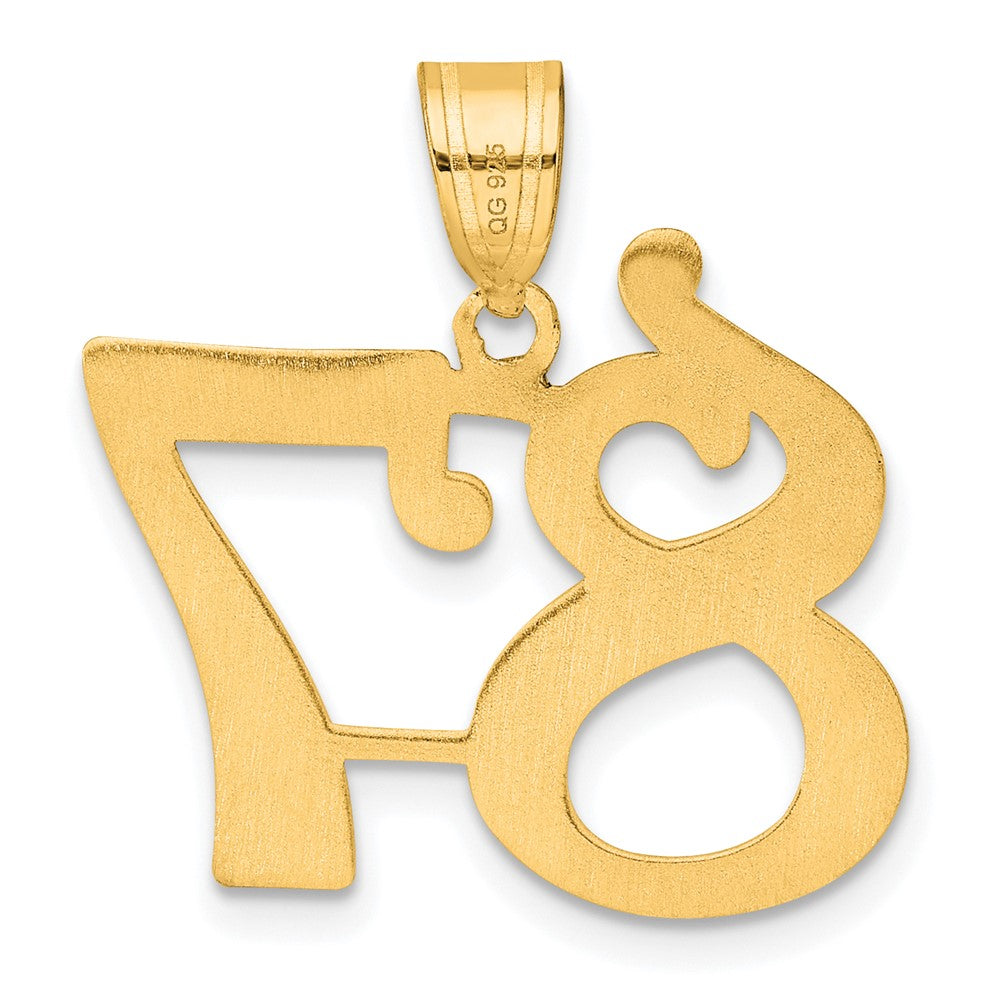 14k Polished Number 87 Pendant