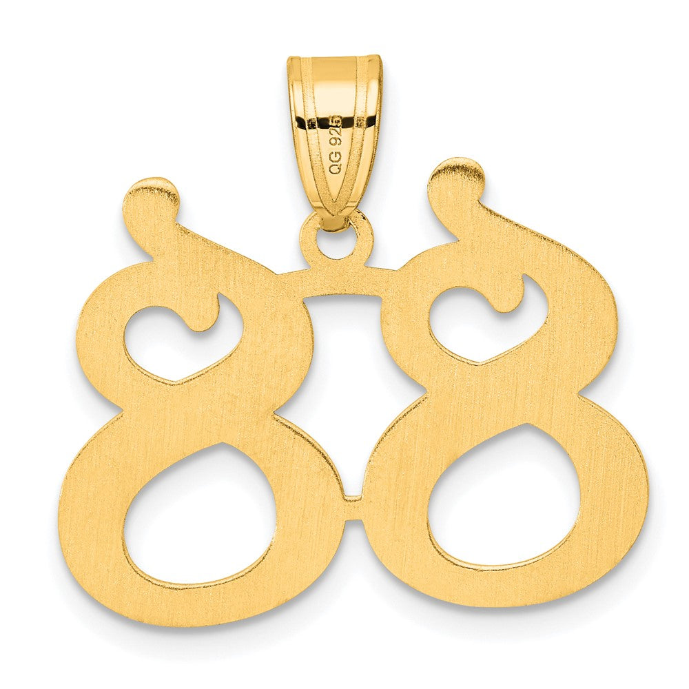 14k Polished Number 88 Pendant