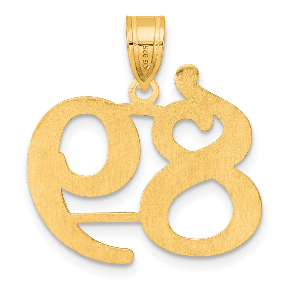 14k Polished Number 89 Pendant