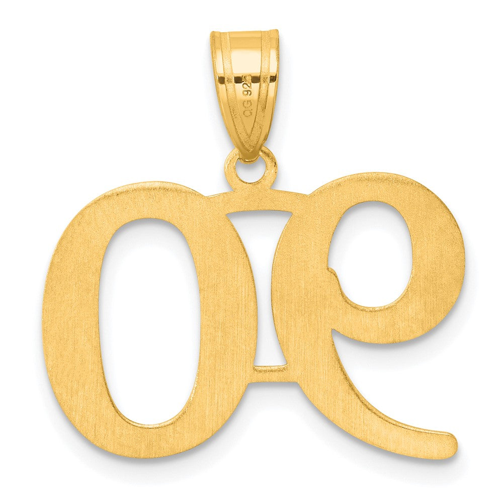 14k Polished Number 90 Pendant