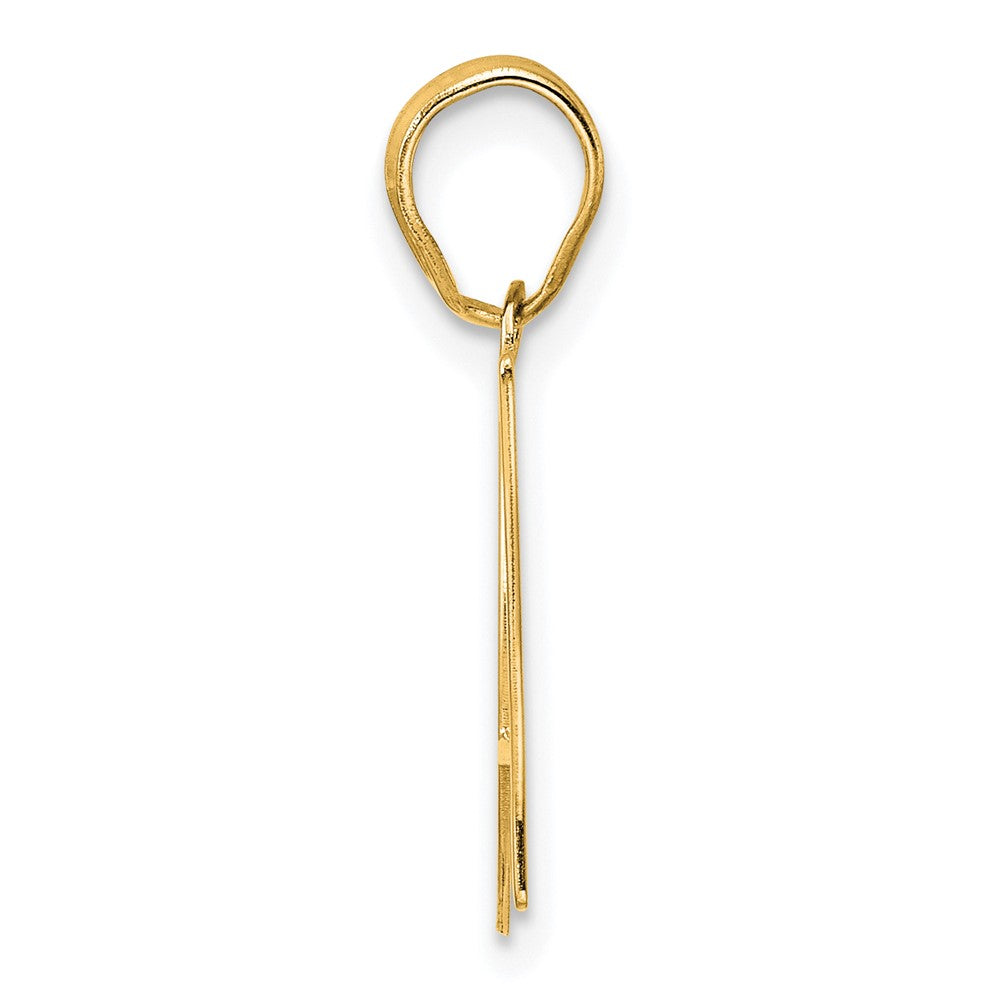 14k Polished Number 97 Pendant