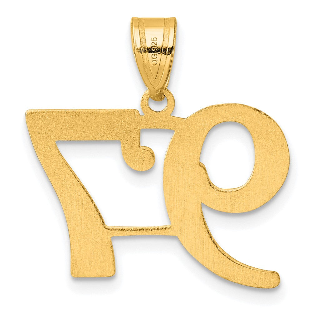 14k Polished Number 97 Pendant