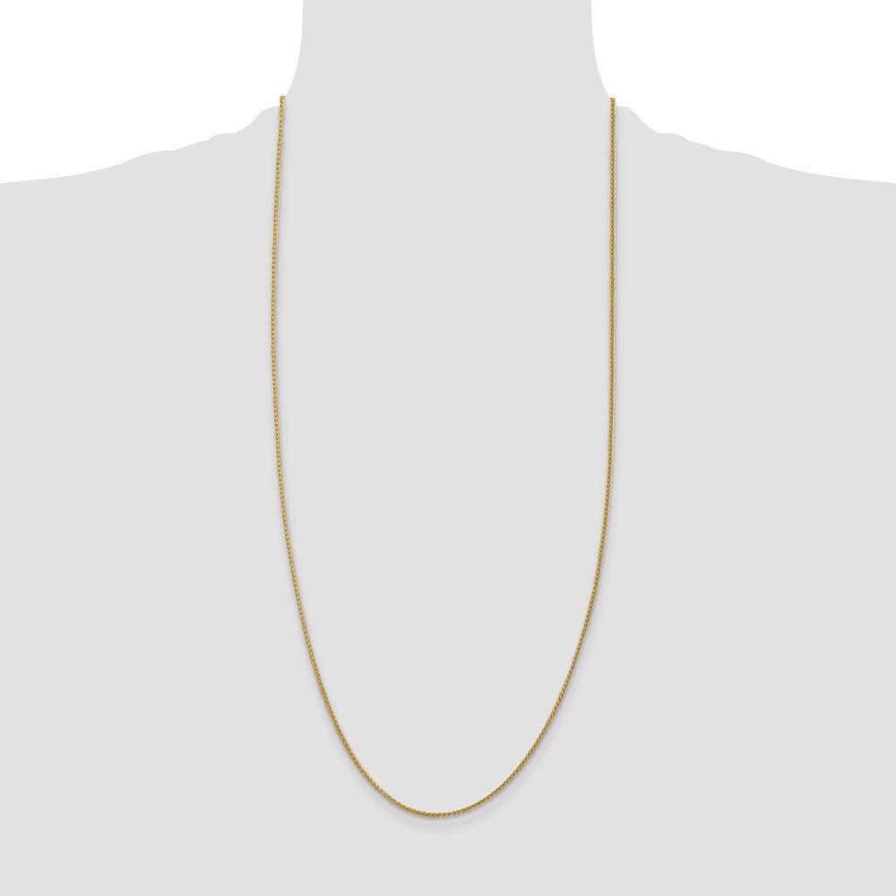 14K 30 inch 1.55mm Semi-Solid Wheat with Lobster Clasp Chain