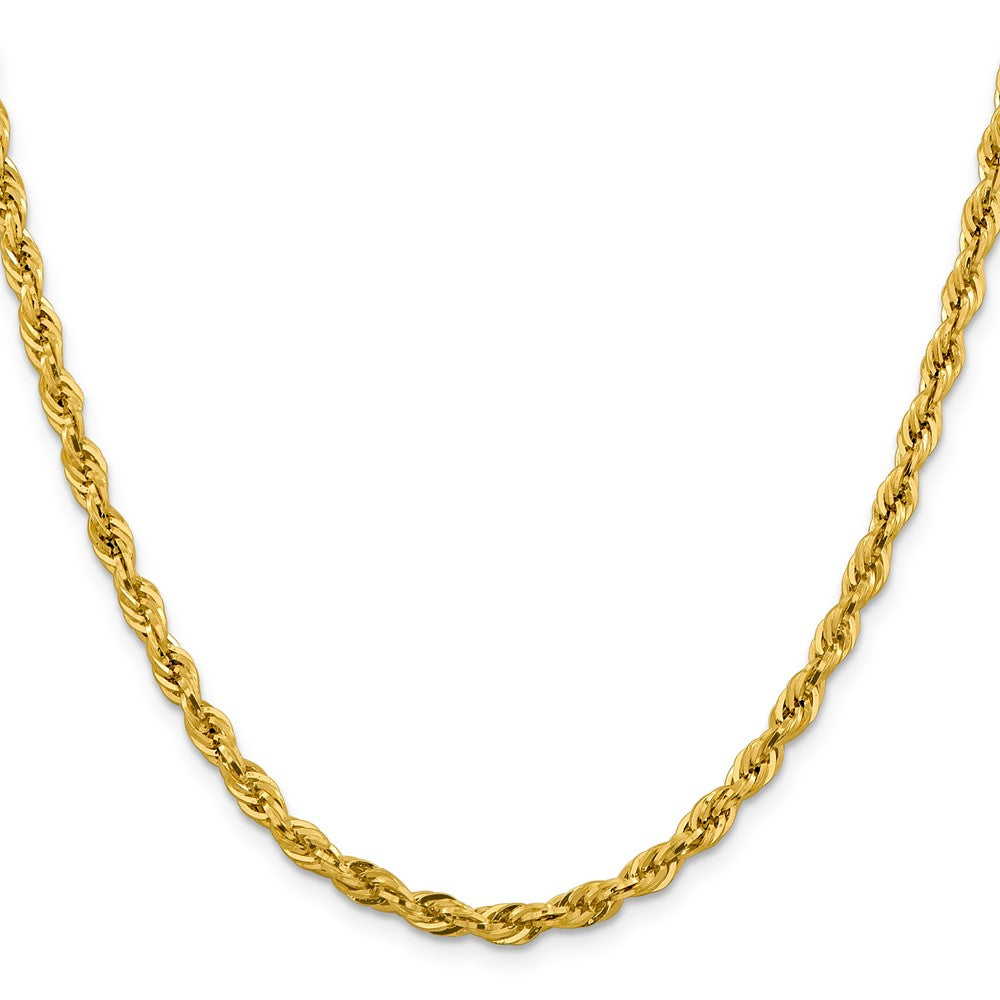 14K 18 inch 4.25mm Semi Solid Rope with Lobster Clasp Chain