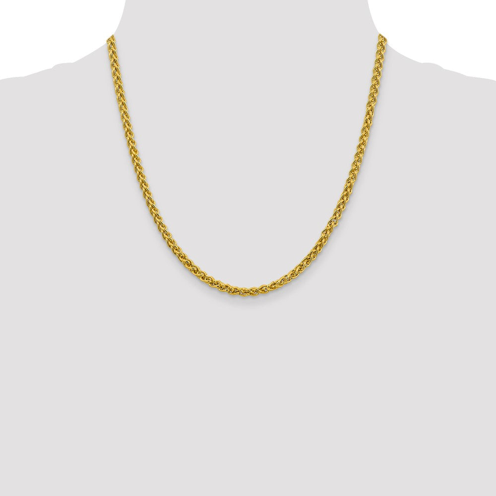 14K 20 inch 4.15mm Semi-Solid Wheat with Lobster Clasp Chain