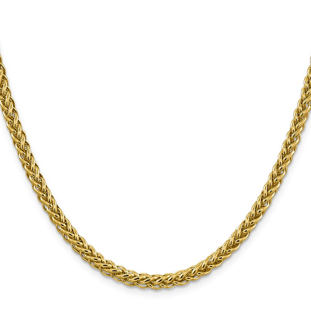14K 20 inch 4.65mm Semi-Solid 3-Wire Wheat with Lobster Clasp Chain