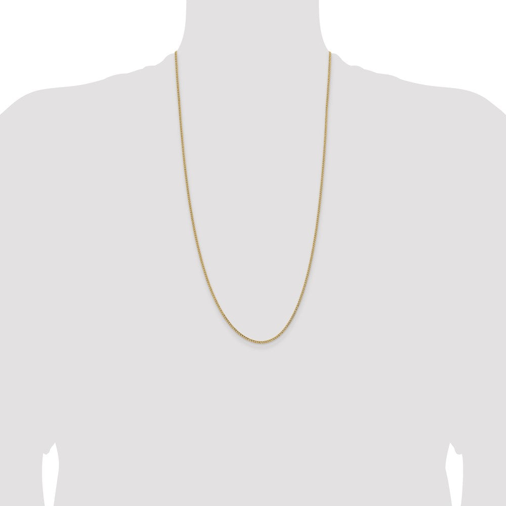 14K 28 inch 1.85mm Semi-Solid Curb with Lobster Clasp Chain