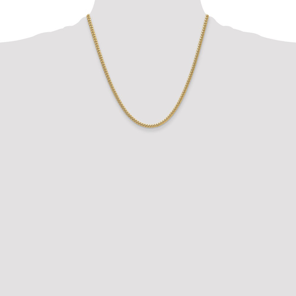 14k 3.5mm Semi-Solid Miami Cuban Chain