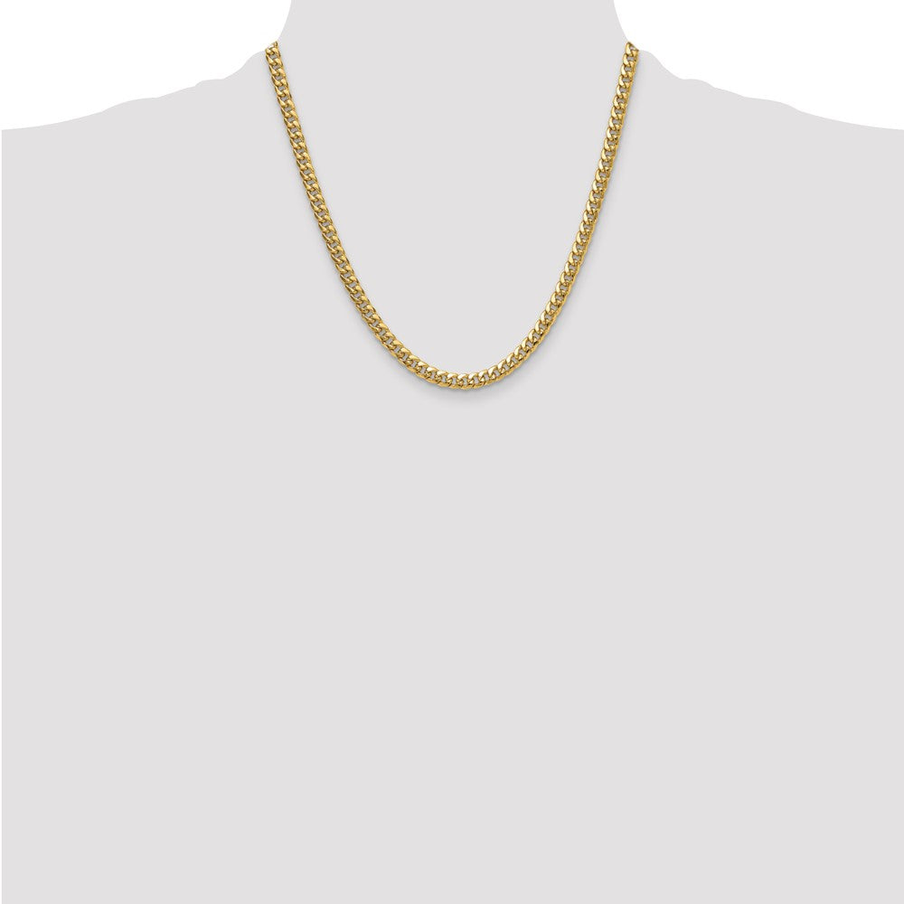 14k 5.25mm Semi-Solid Miami Cuban Chain