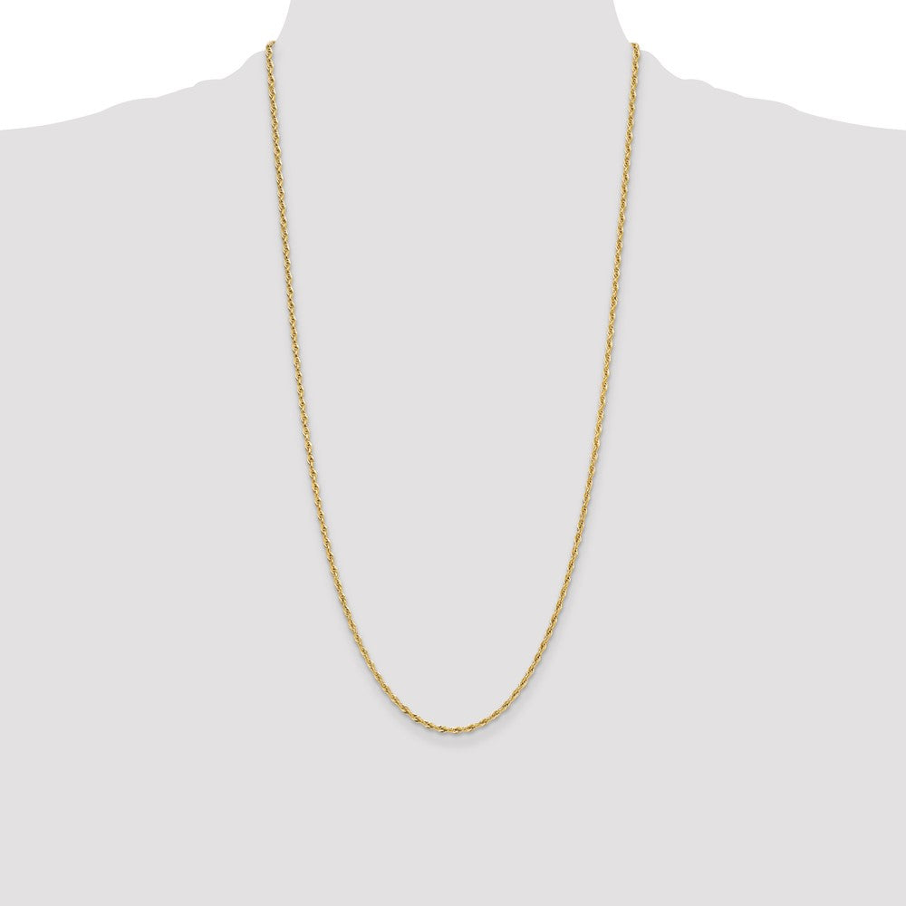 14ky 2.5mm Semi-Solid Rope Chain