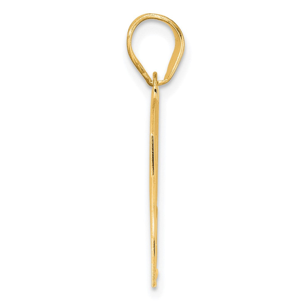 14k Polished Block Number 23 Pendant