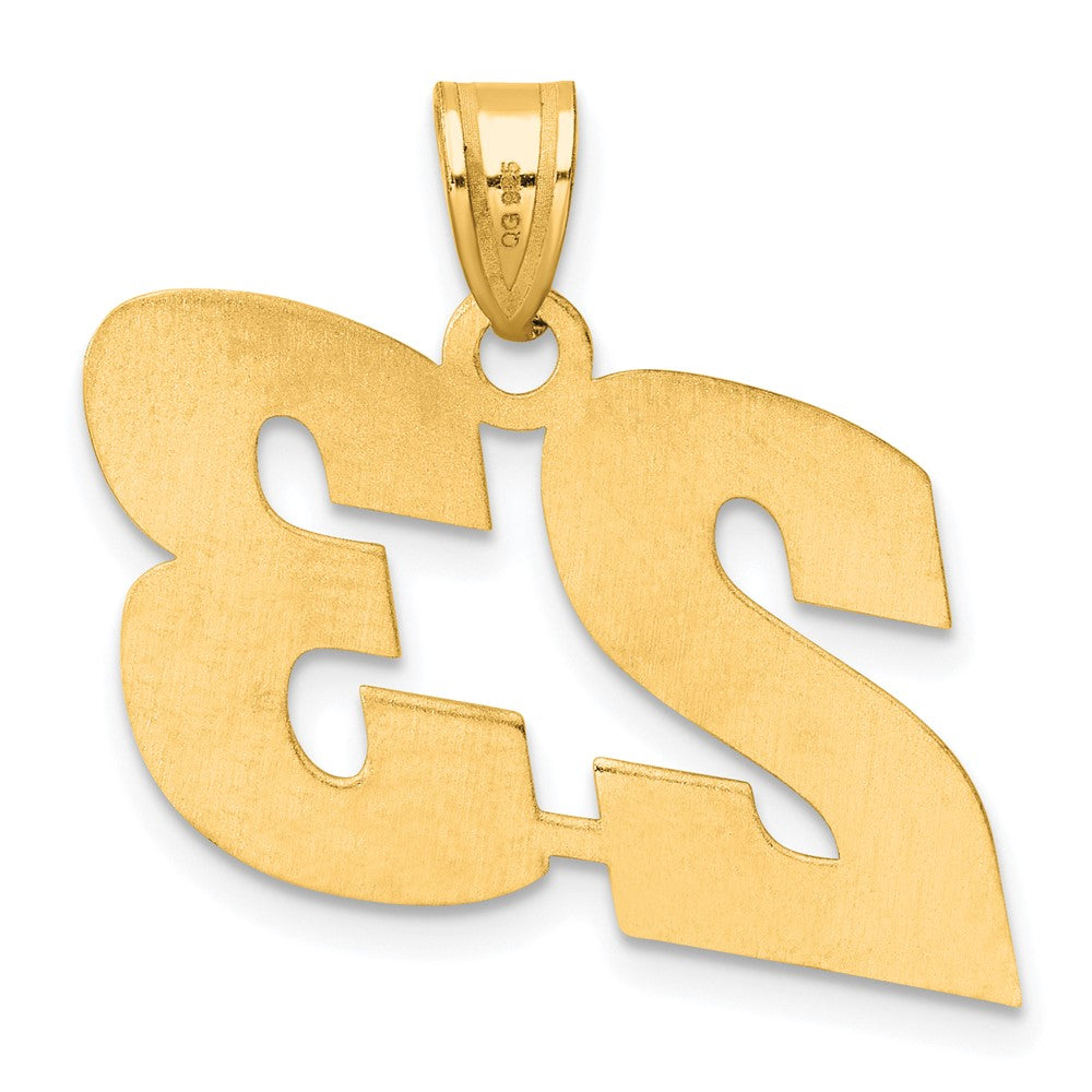 14k Polished Block Number 23 Pendant
