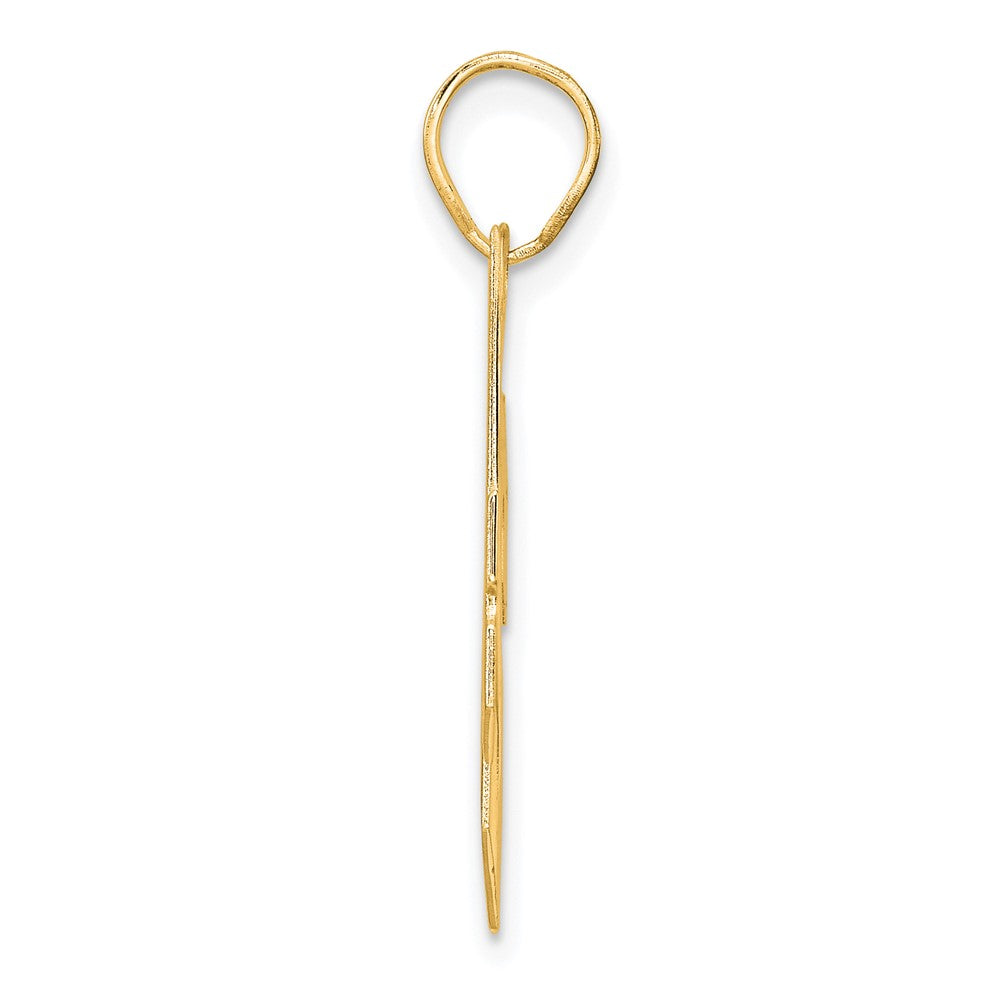 14k Polished Block Number 24 Pendant