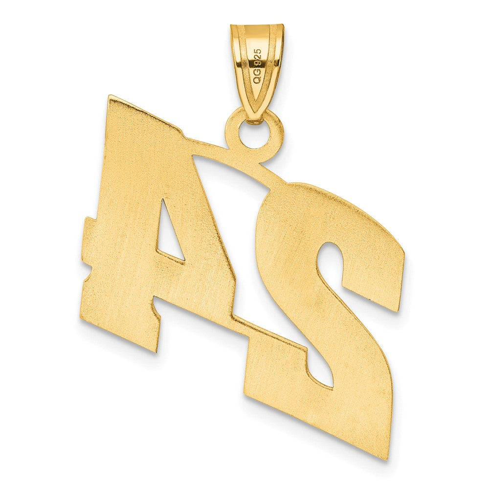 14k Polished Block Number 24 Pendant