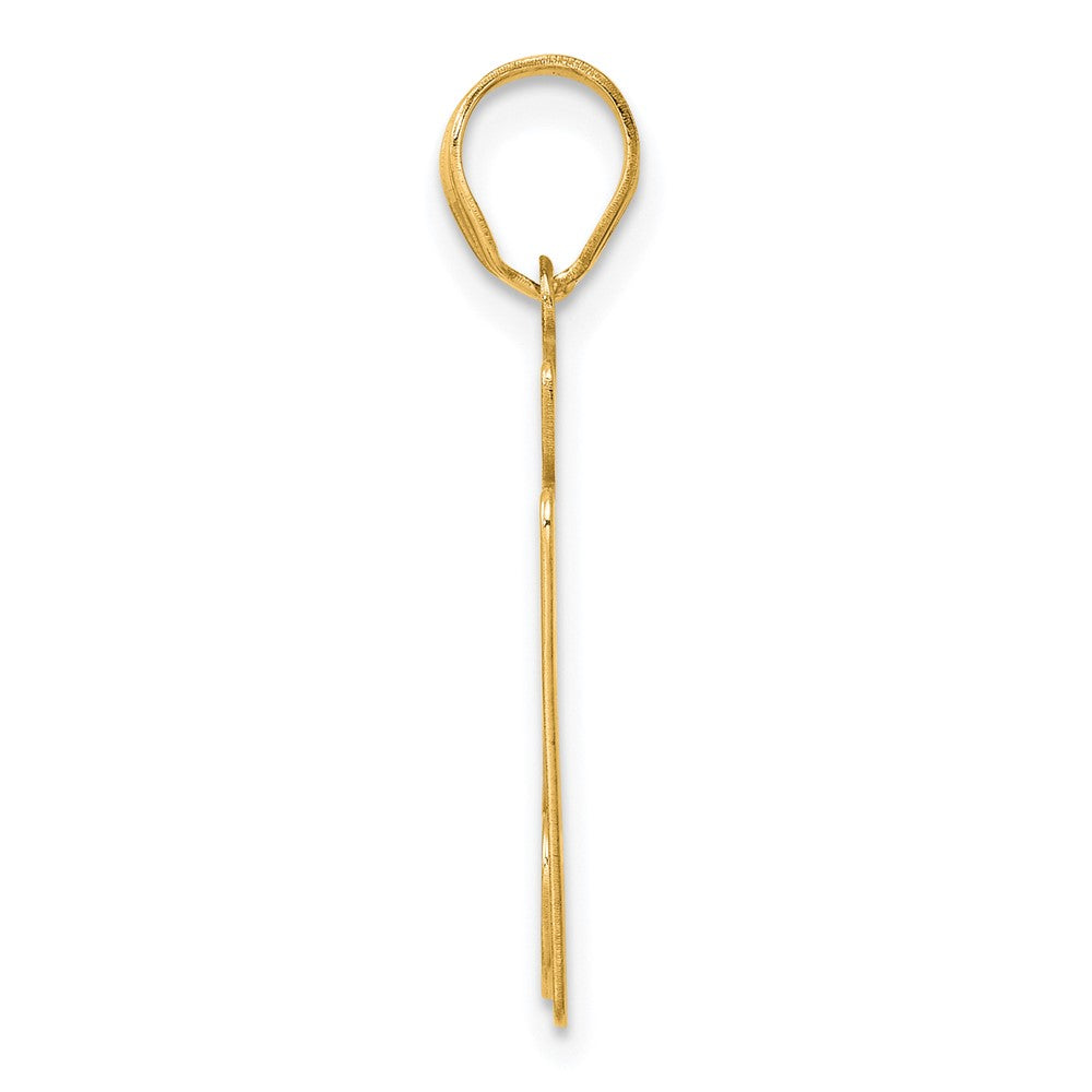 14k Polished Block Number 27 Pendant