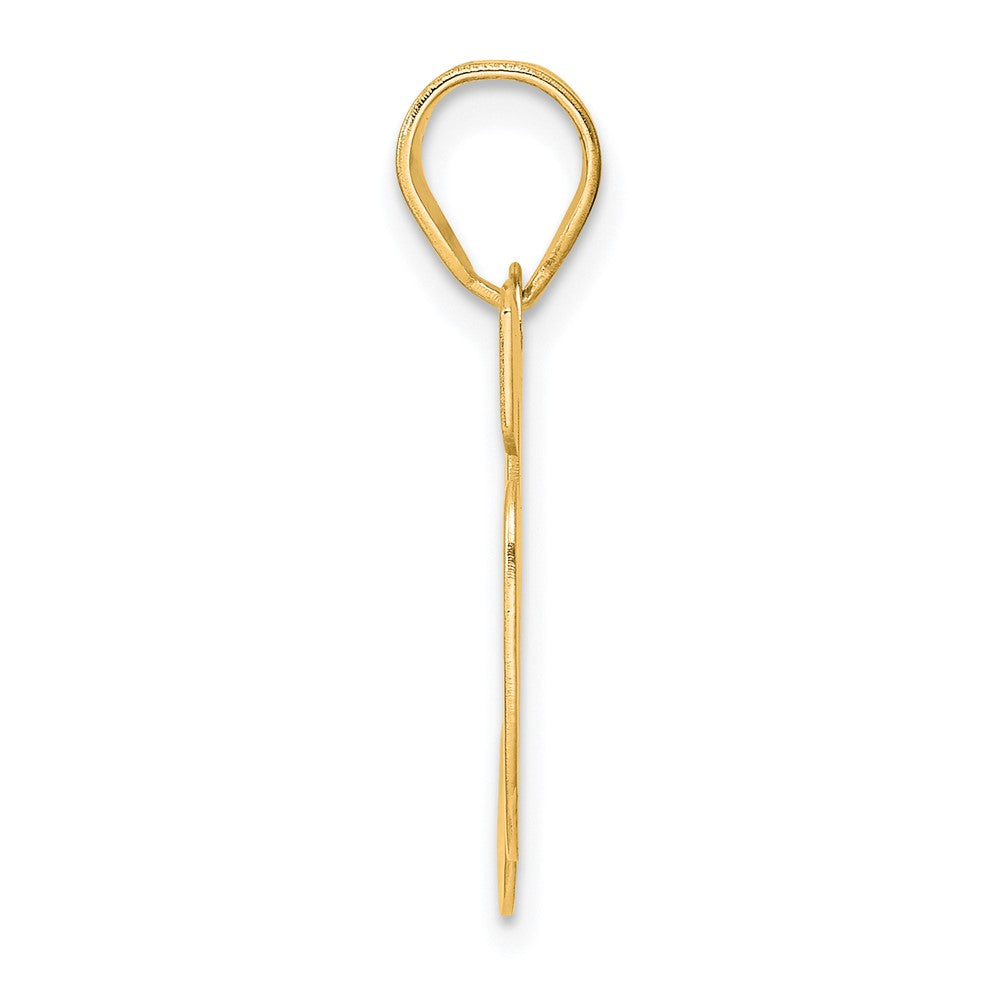 14k Polished Block Number 36 Pendant