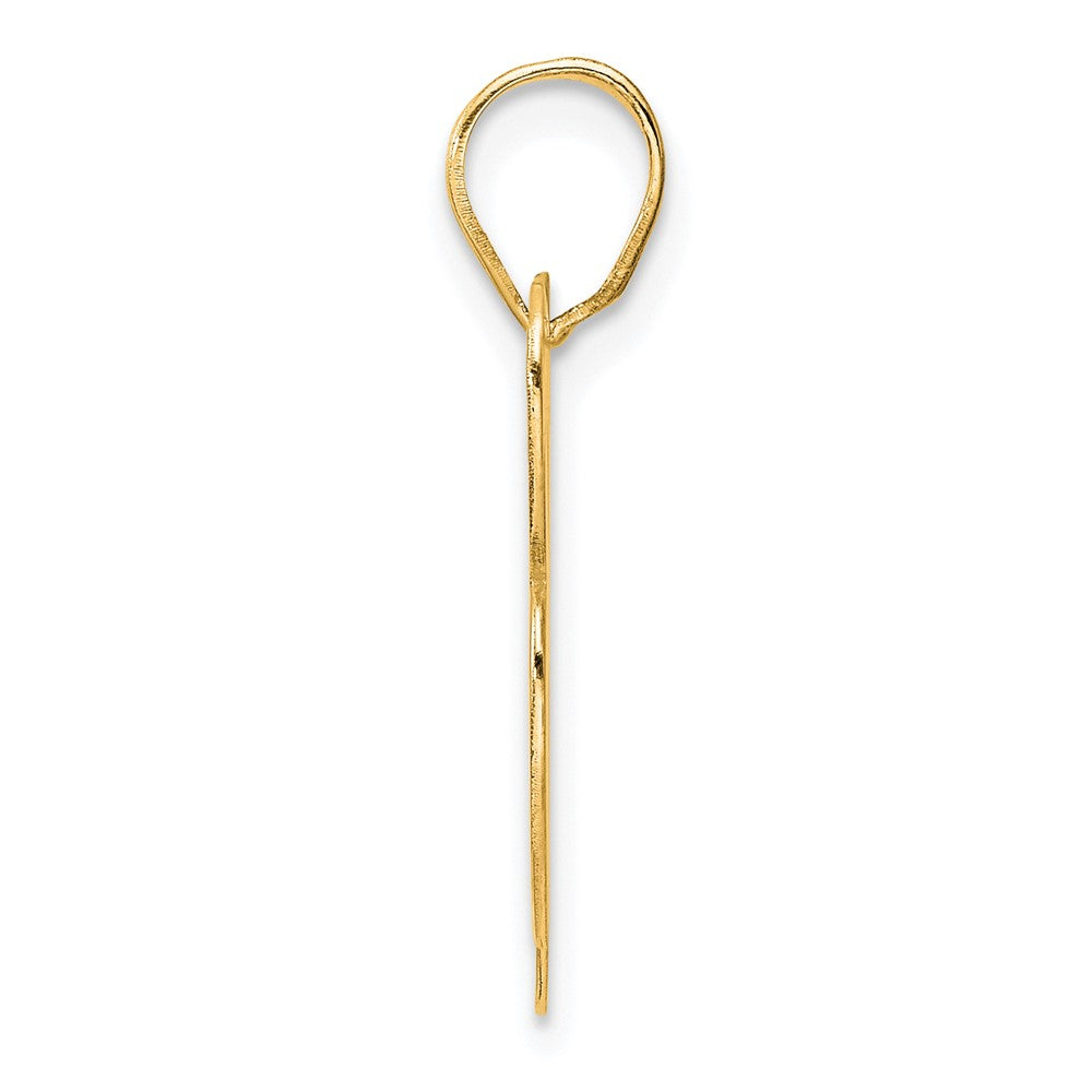 14k Polished Block Number 38 Pendant