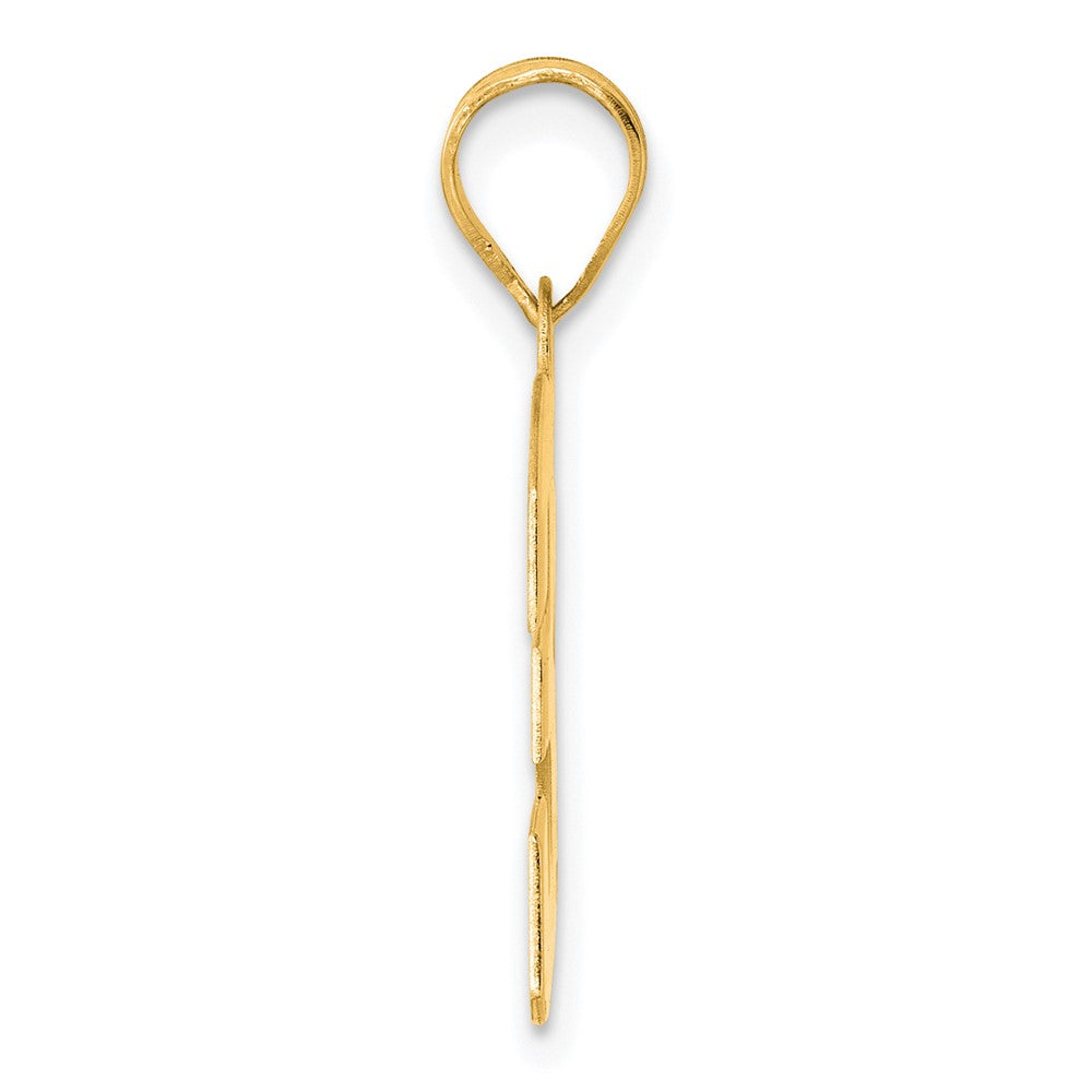 14k Polished Block Number 39 Pendant