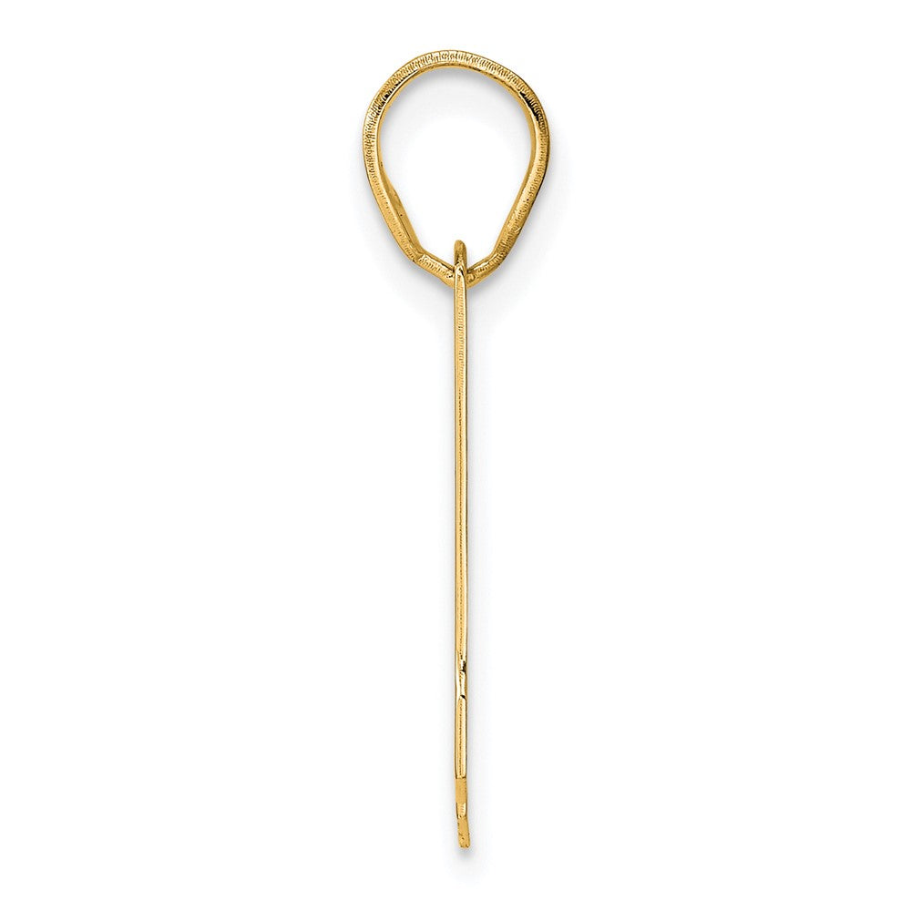 14k Polished Block Number 41 Pendant