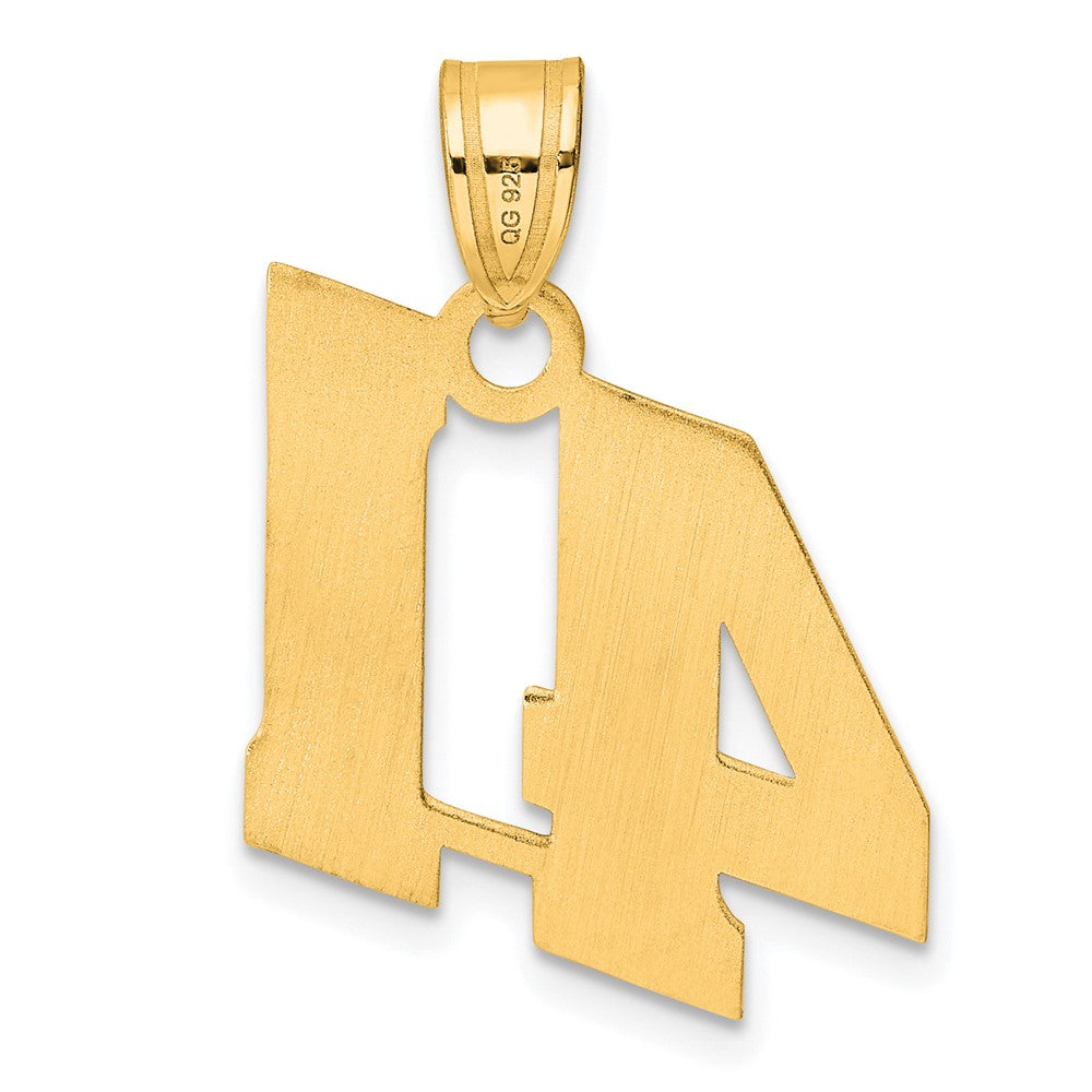 14k Polished Block Number 41 Pendant