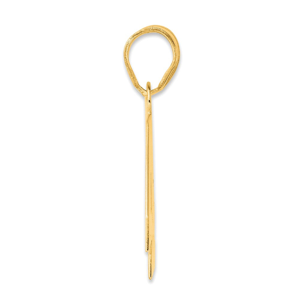 14k Polished Block Number 45 Pendant
