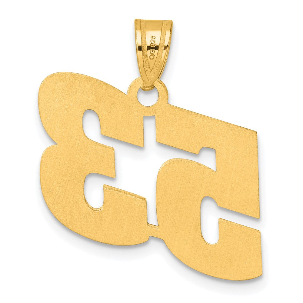 14k Polished Block Number 53 Pendant
