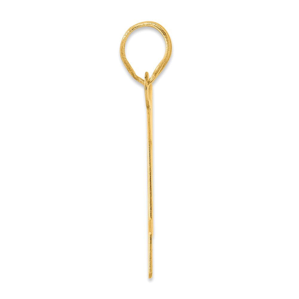 14k Polished Block Number 54 Pendant