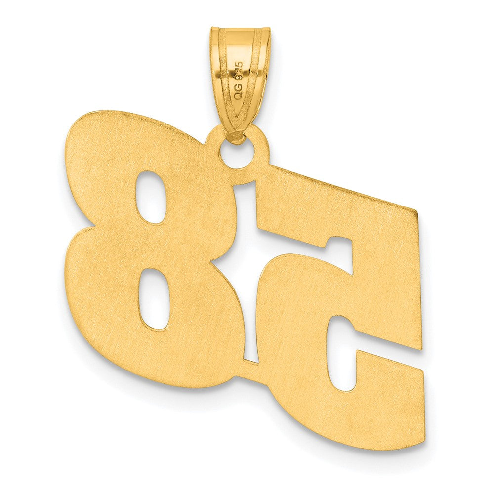 14k Polished Block Number 58 Pendant