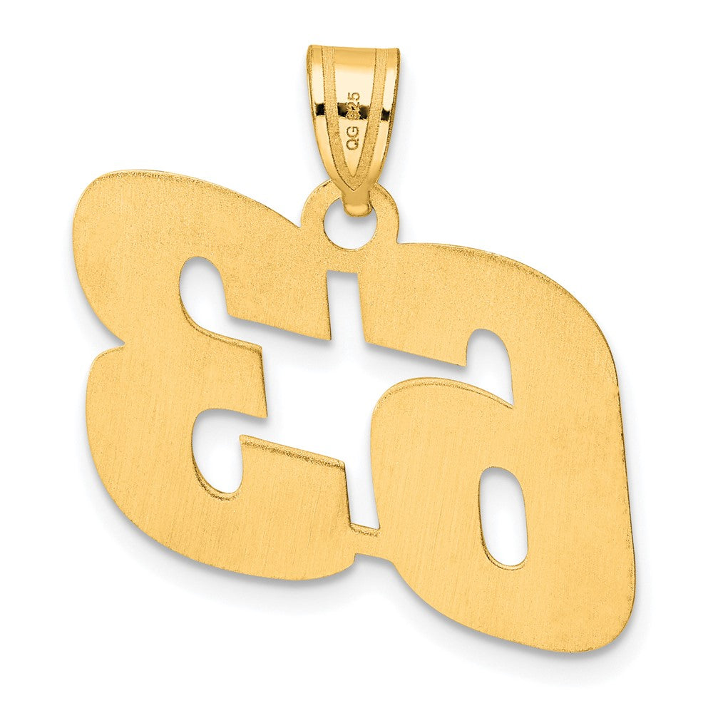 14k Polished Block Number 63 Pendant