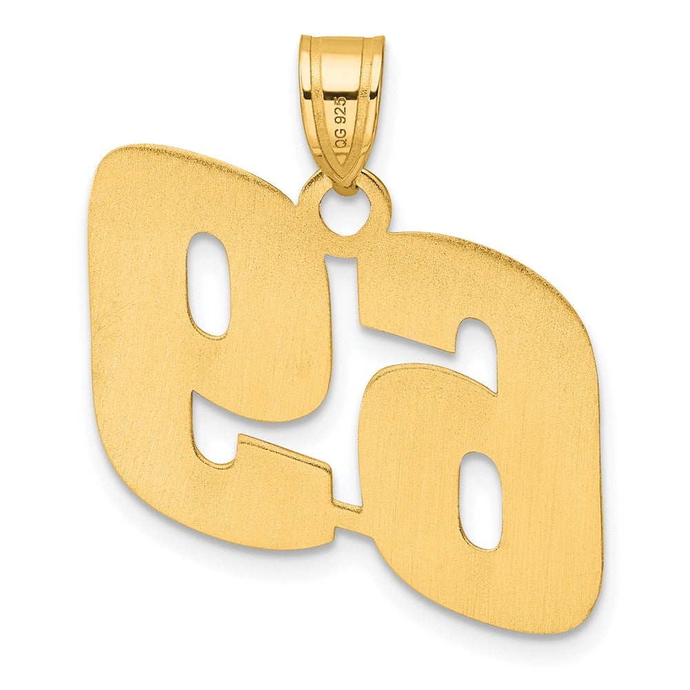 14k Polished Block Number 69 Pendant
