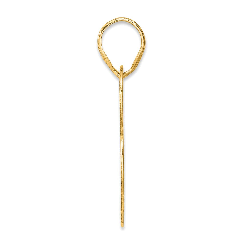 14k Polished Block Number 78 Pendant