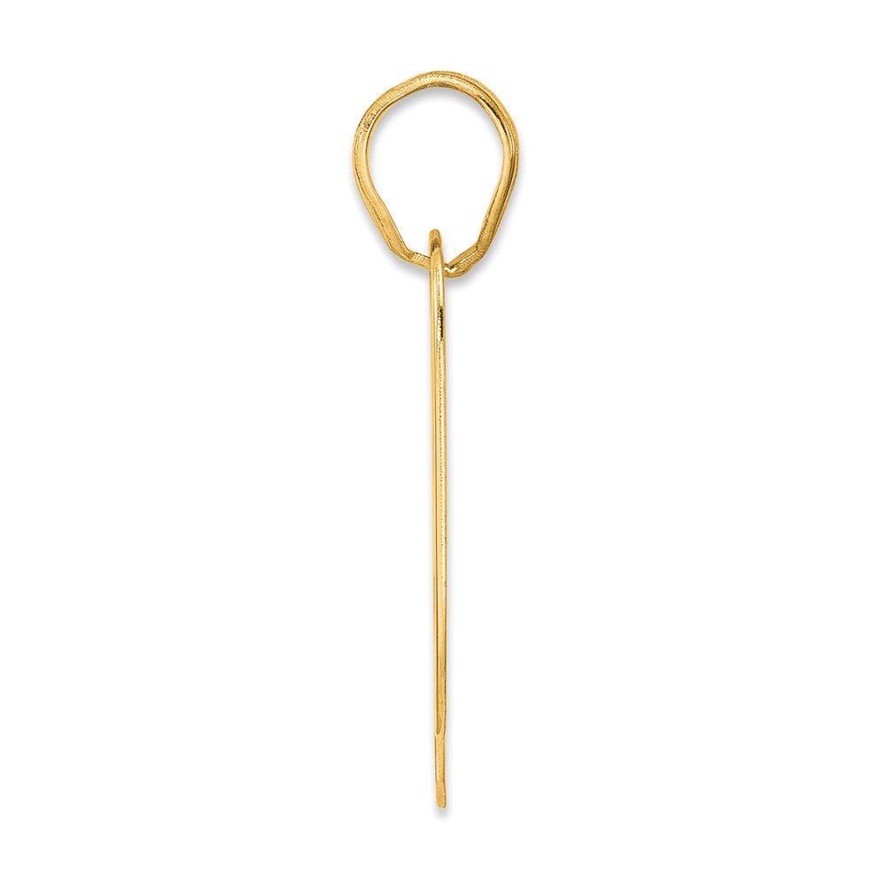 14k Polished Block Number 79 Pendant
