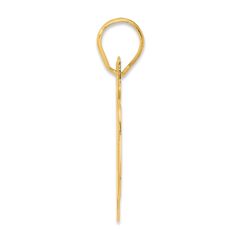 14k Polished Block Number 86 Pendant