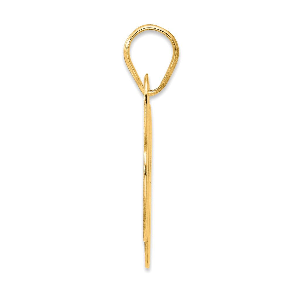 14k Polished Block Number 88 Pendant